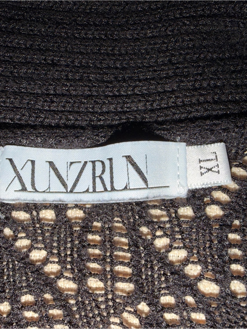 Black Tie-Front Open Knit Women's Cardigan Shrug - Picture 6 of 8